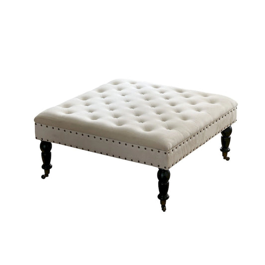 Home Soft Things Supersoft Tufted Coffee Table Ottoman - 33 x 33 x 18