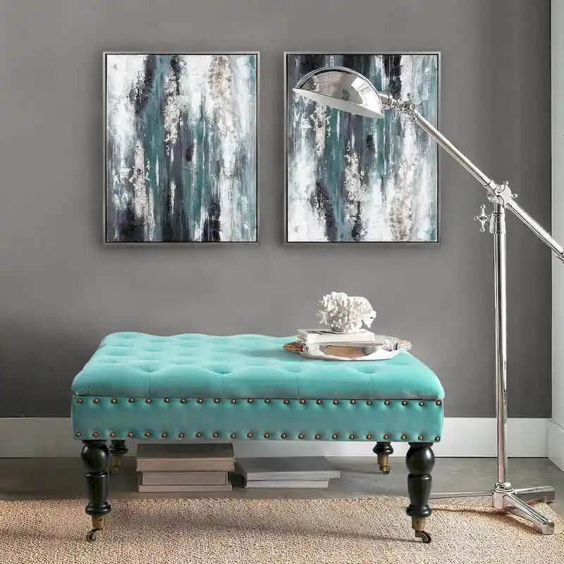 Home Soft Things Supersoft Tufted Coffee Table Ottoman - 33 x 33 x 18