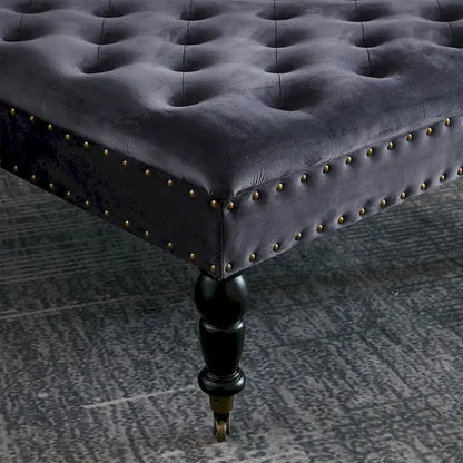 Home Soft Things Supersoft Tufted Coffee Table Ottoman - 33 x 33 x 18