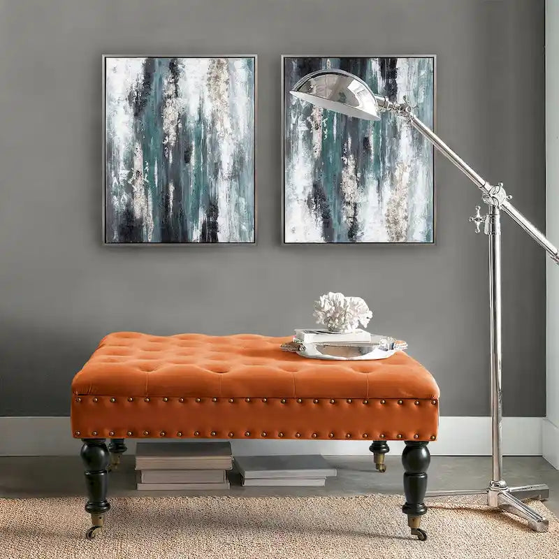 Home Soft Things Supersoft Tufted Coffee Table Ottoman - 33 x 33 x 18