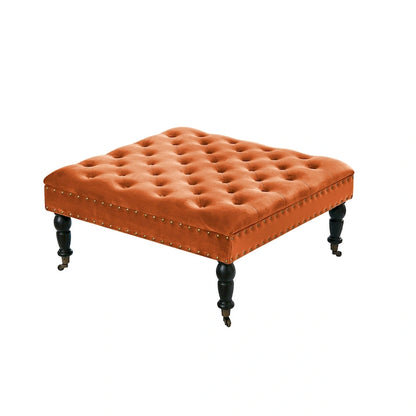 Home Soft Things Supersoft Tufted Coffee Table Ottoman - 33 x 33 x 18