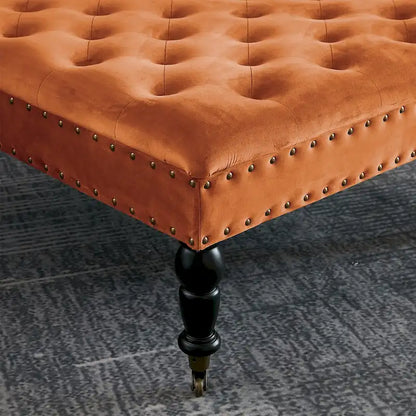 Home Soft Things Supersoft Tufted Coffee Table Ottoman - 33 x 33 x 18