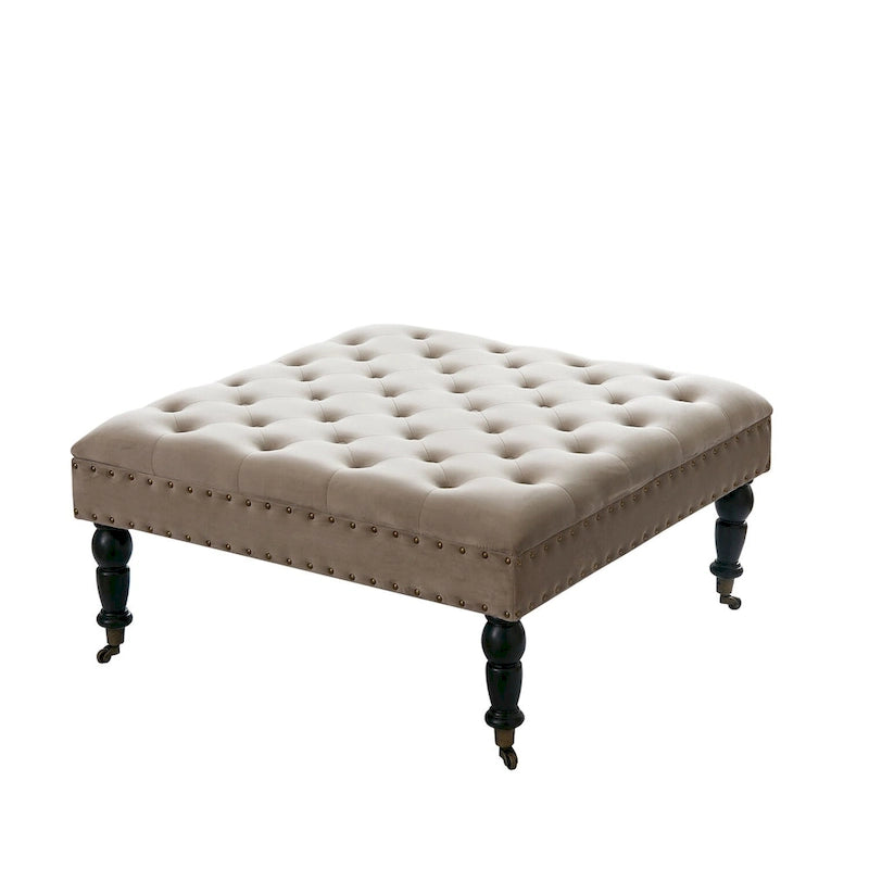 Home Soft Things Supersoft Tufted Coffee Table Ottoman - 33 x 33 x 18