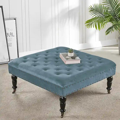 Home Soft Things Supersoft Tufted Coffee Table Ottoman - 33 x 33 x 18