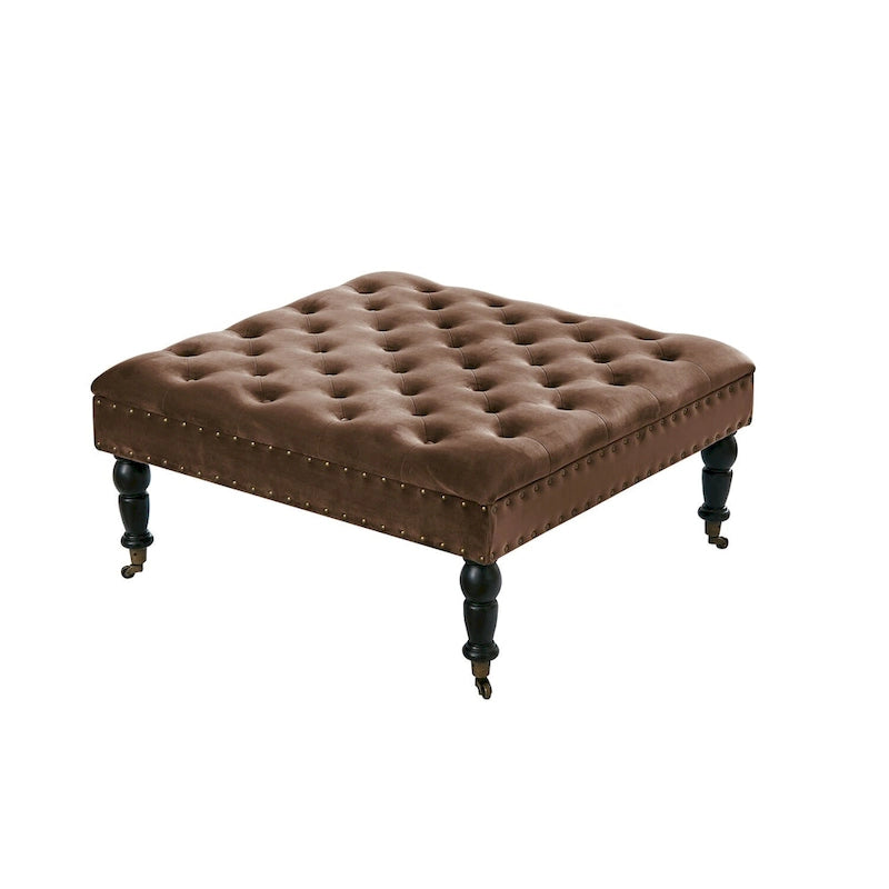 Home Soft Things Supersoft Tufted Coffee Table Ottoman - 33 x 33 x 18