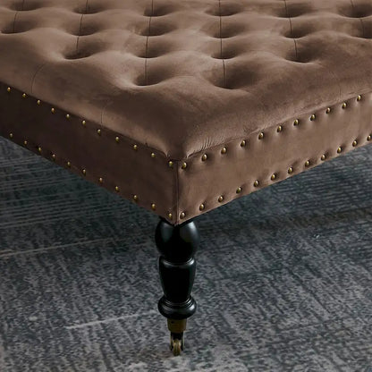 Home Soft Things Supersoft Tufted Coffee Table Ottoman - 33 x 33 x 18