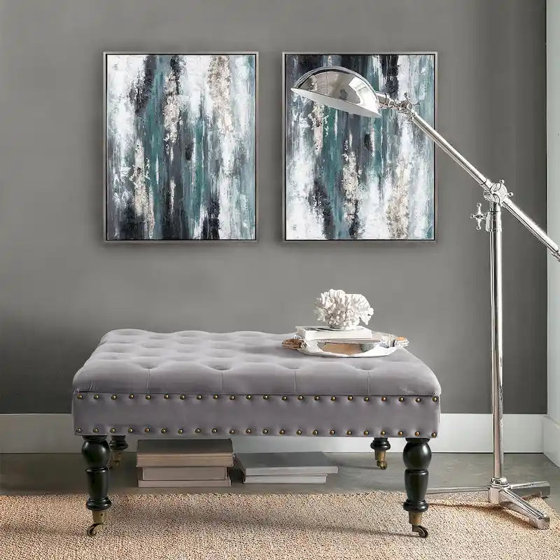 Home Soft Things Supersoft Tufted Coffee Table Ottoman - 33 x 33 x 18