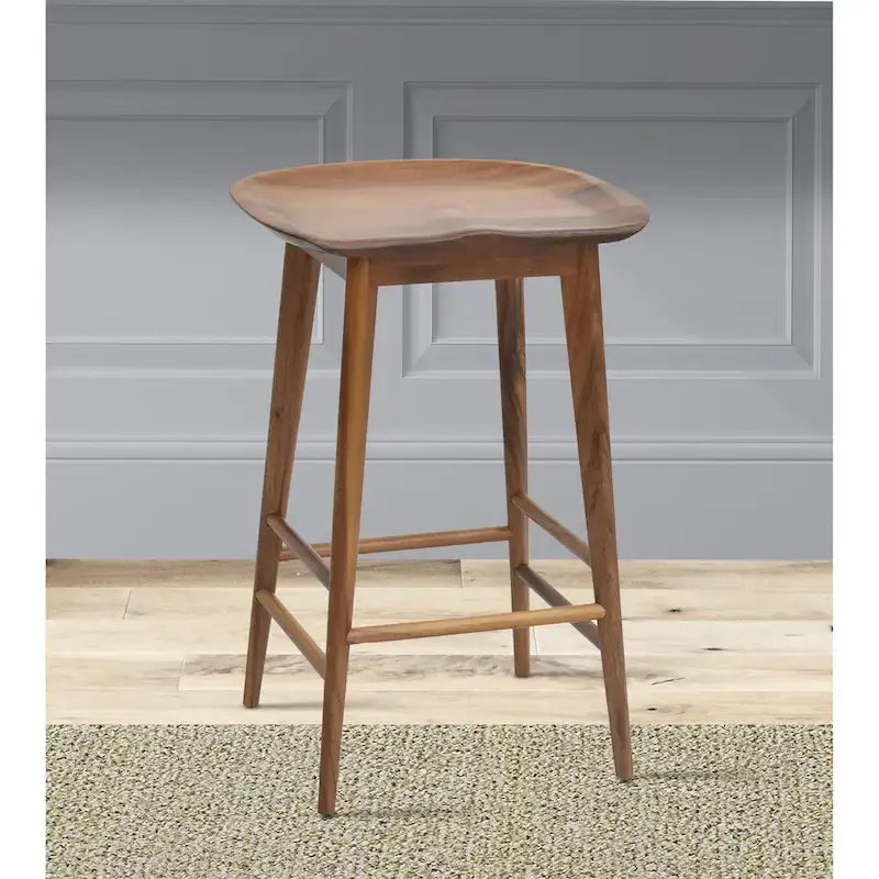 Steve Silver Hendry Backless Solid Acacia Counter Stool - Counter Stool