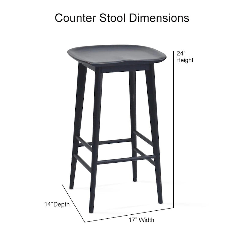 Steve Silver Hendry Backless Solid Acacia Counter Stool - Counter Stool
