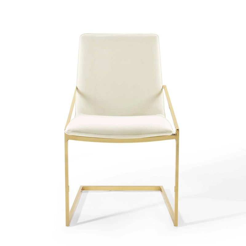 Silver Orchid Wlach Velvet Dining Armchair