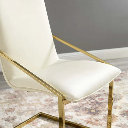 Silver Orchid Wlach Velvet Dining Armchair