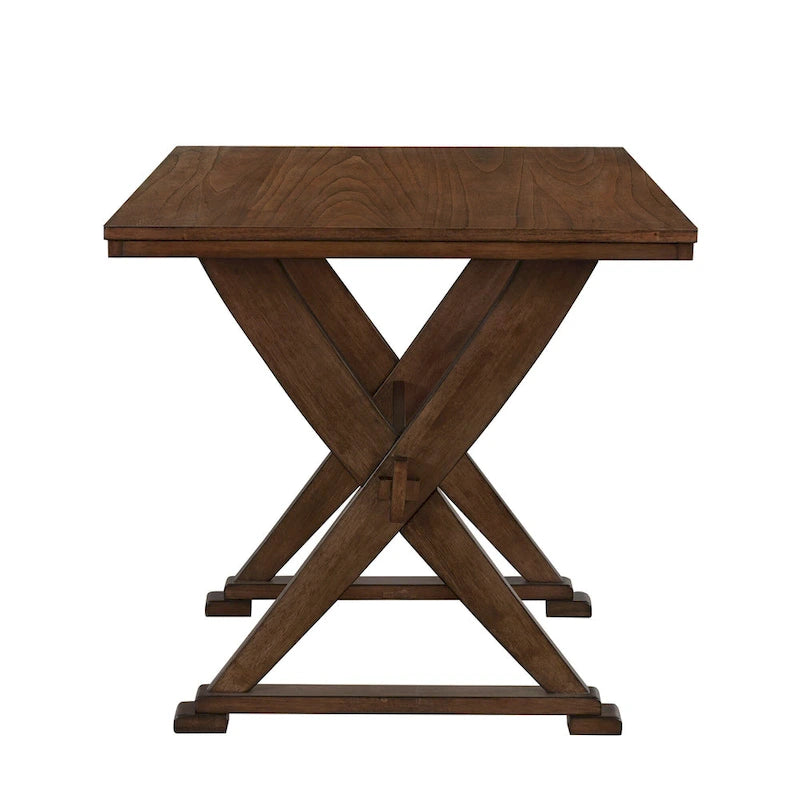 Mid-Century Wood 5-Piece Dining Table Set