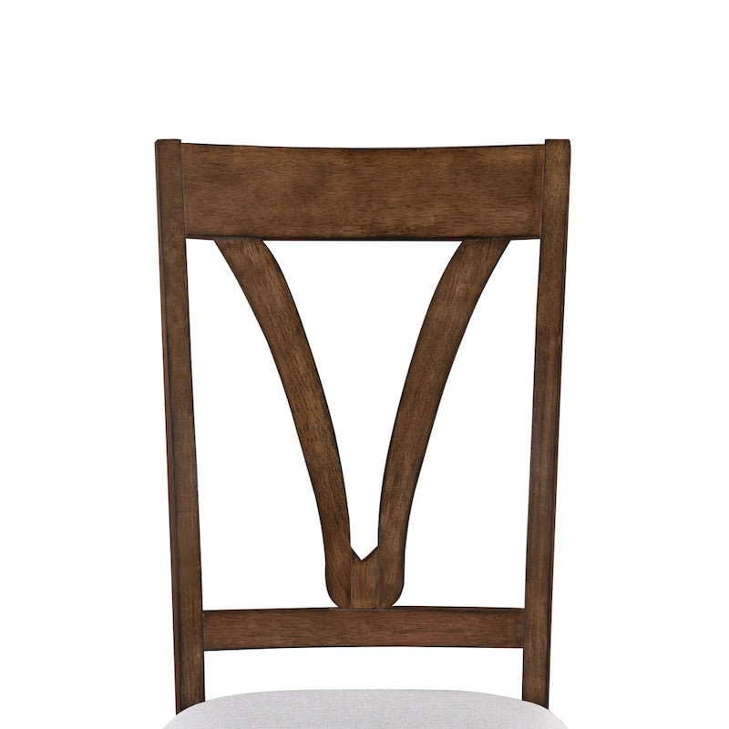 Mid-Century Wood 5-Piece Dining Table Set