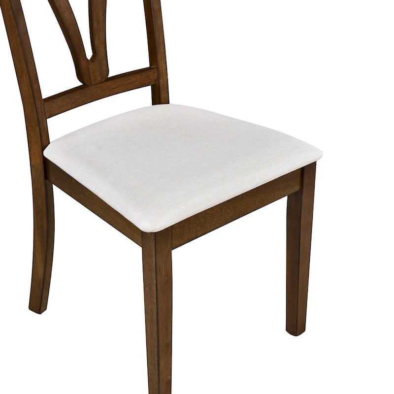 Mid-Century Wood 5-Piece Dining Table Set