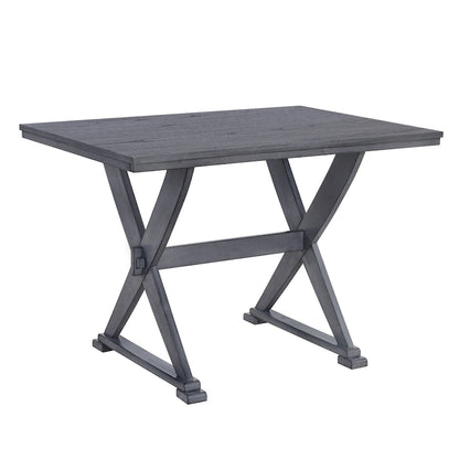 Mid-Century Wood 5-Piece Dining Table Set