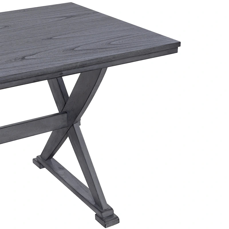 Mid-Century Wood 5-Piece Dining Table Set