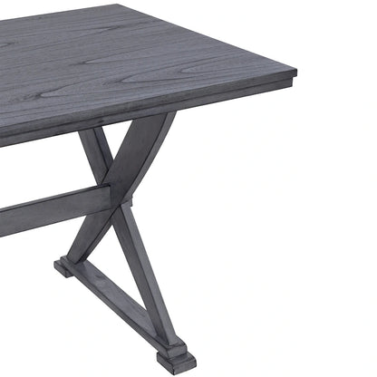 Mid-Century Wood 5-Piece Dining Table Set