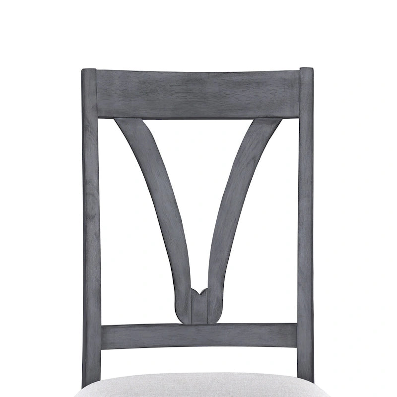 Mid-Century Wood 5-Piece Dining Table Set