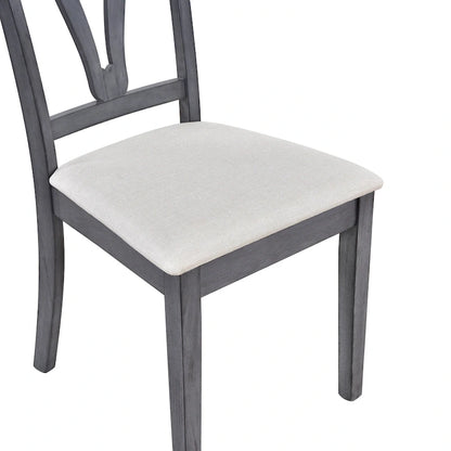 Mid-Century Wood 5-Piece Dining Table Set