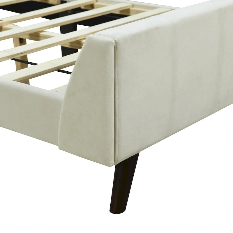 Upholstered Platform Bed, Velvet
