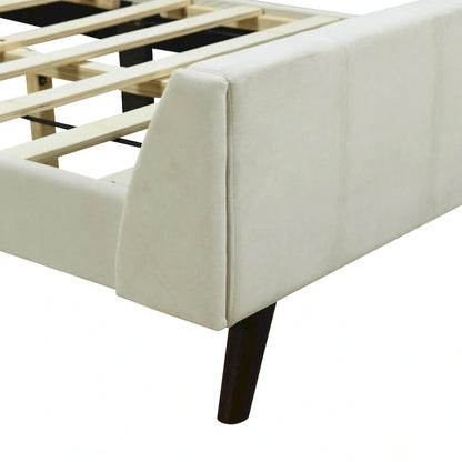 Upholstered Platform Bed, Velvet