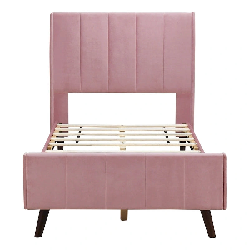 Upholstered Platform Bed, Velvet