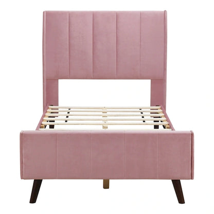 Upholstered Platform Bed, Velvet