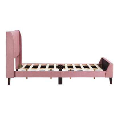 Upholstered Platform Bed, Velvet