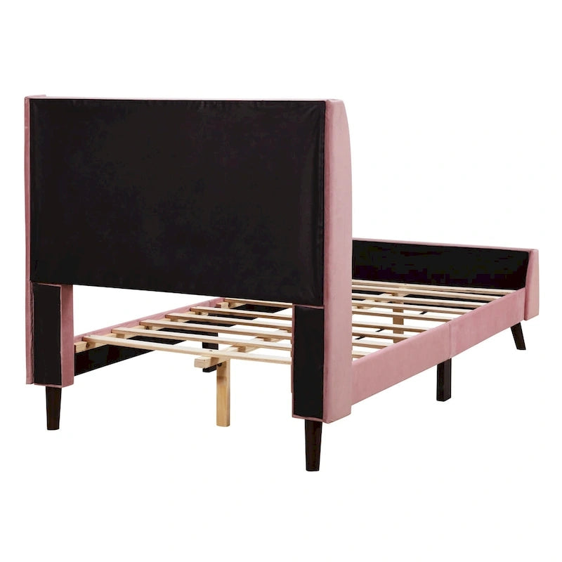 Upholstered Platform Bed, Velvet