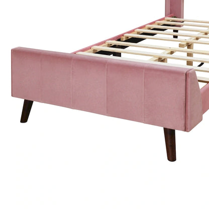 Upholstered Platform Bed, Velvet