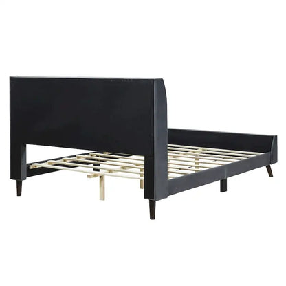 Upholstered Platform Bed, Velvet