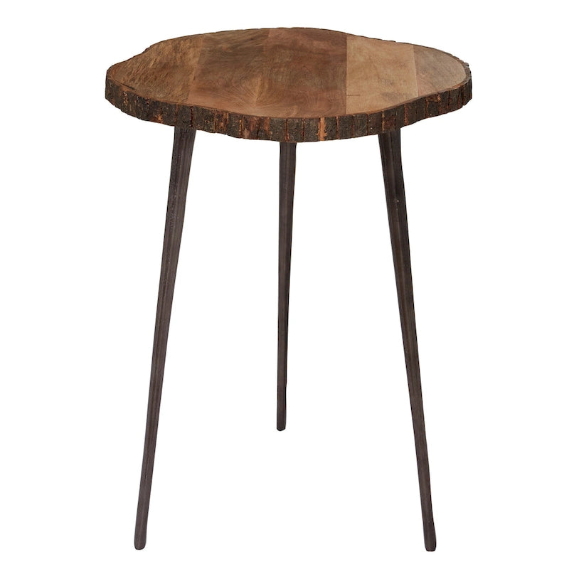 Mango Wood Accent Table - Brown - Roche River Decor - 21W x 21L x 25H