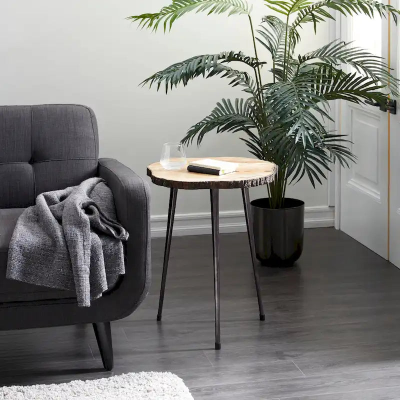 Mango Wood Accent Table - Brown - Roche River Decor - 21W x 21L x 25H