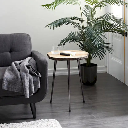 Mango Wood Accent Table - Brown - Roche River Decor - 21W x 21L x 25H