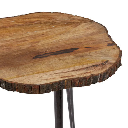 Mango Wood Accent Table - Brown - Roche River Decor - 21W x 21L x 25H