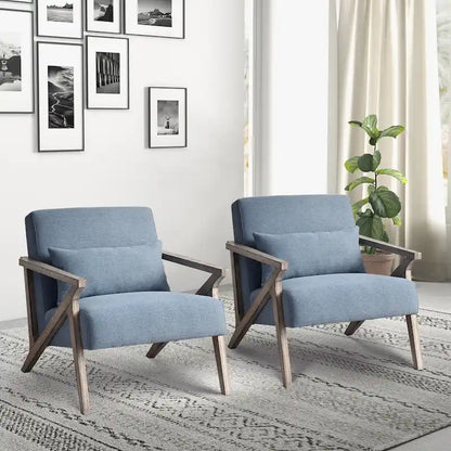 Ebello Accent Armchair Solid Hardwood Upholstered for Living Room