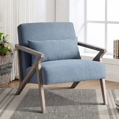 Ebello Accent Armchair Solid Hardwood Upholstered for Living Room