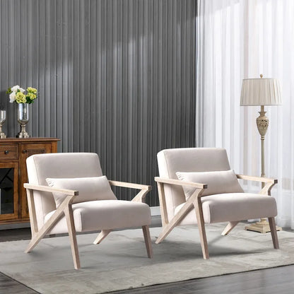 Ebello Accent Armchair Solid Hardwood Upholstered for Living Room