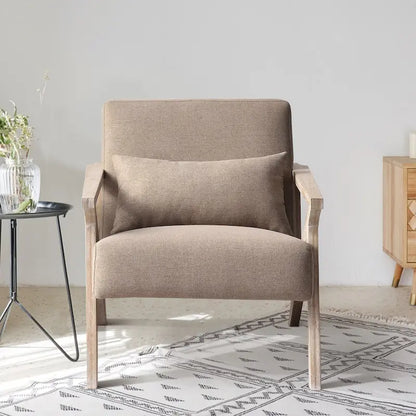 Ebello Accent Armchair Solid Hardwood Upholstered for Living Room