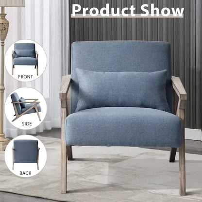 Ebello Accent Armchair Solid Hardwood Upholstered for Living Room