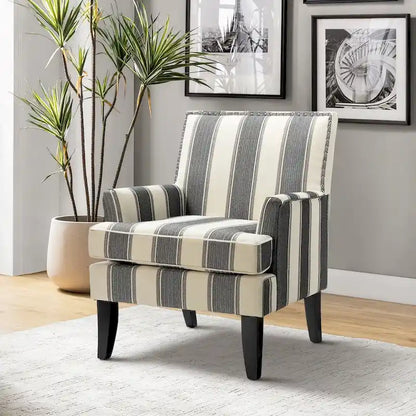 Akorda French Country Armchair with Nailhead Trim and Solid Wood Legs by HULALA HOME