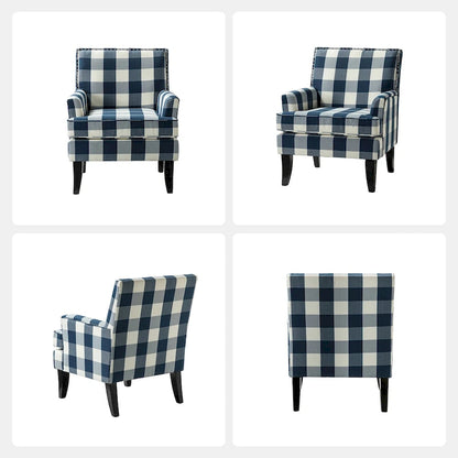 Akorda French Country Armchair with Nailhead Trim and Solid Wood Legs by HULALA HOME