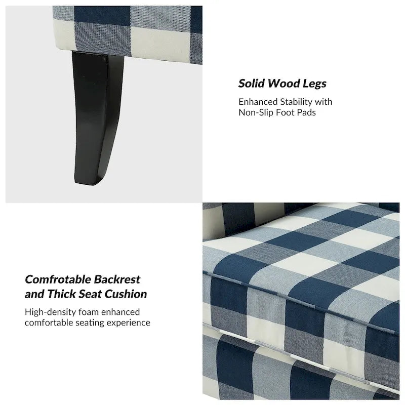 Akorda French Country Armchair with Nailhead Trim and Solid Wood Legs by HULALA HOME