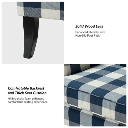 Akorda French Country Armchair with Nailhead Trim and Solid Wood Legs by HULALA HOME