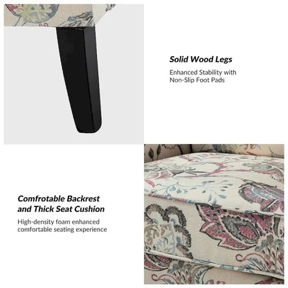 Akorda French Country Armchair with Nailhead Trim and Solid Wood Legs by HULALA HOME