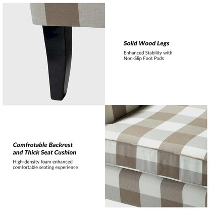 Akorda French Country Armchair with Nailhead Trim and Solid Wood Legs by HULALA HOME