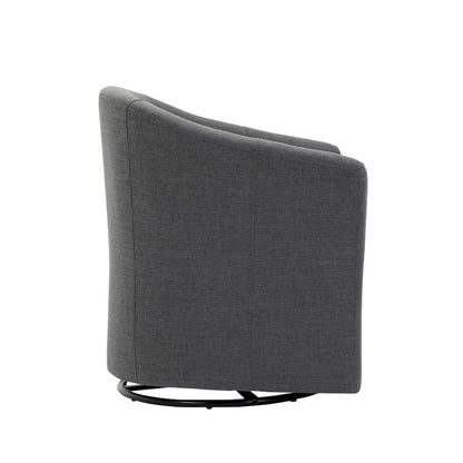 Set of 2 Modern Upholstered Swivel Barrel Chair Living Room Accent Chair