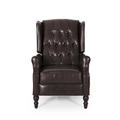 Walter Brown Bonded Leather Recliner Club Chair by Christopher Knight Home