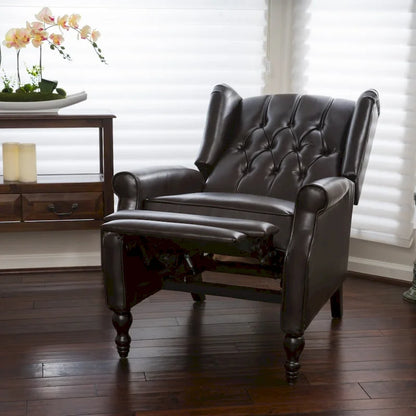 Walter Brown Bonded Leather Recliner Club Chair by Christopher Knight Home