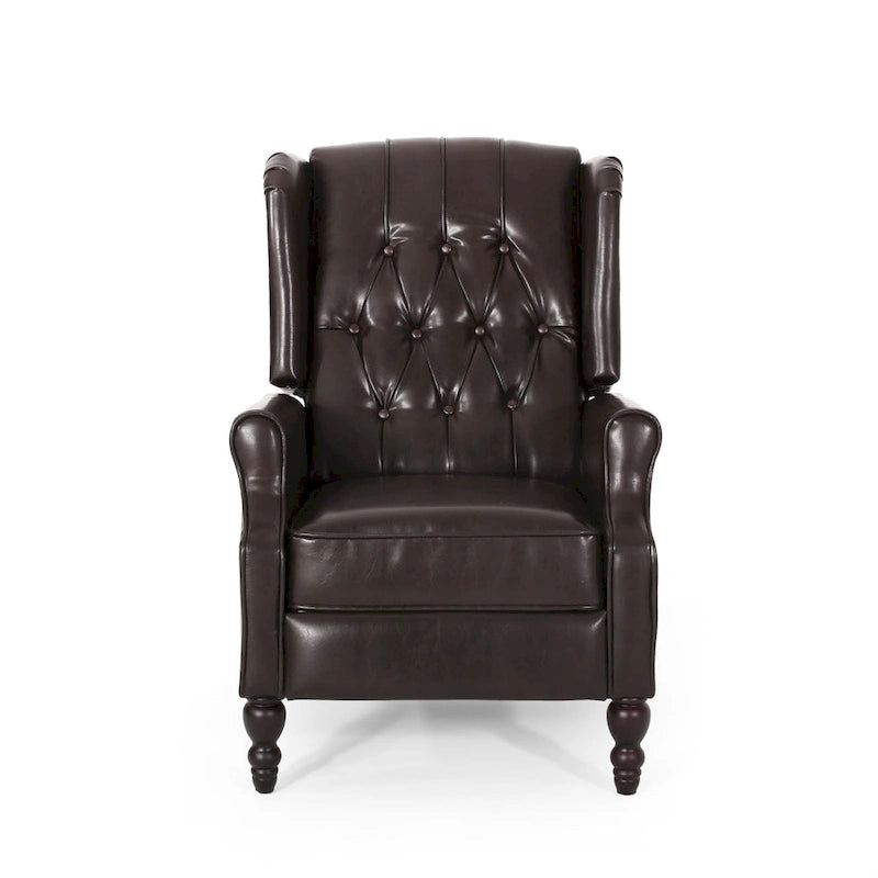 Walter Brown Bonded Leather Recliner Club Chair by Christopher Knight Home